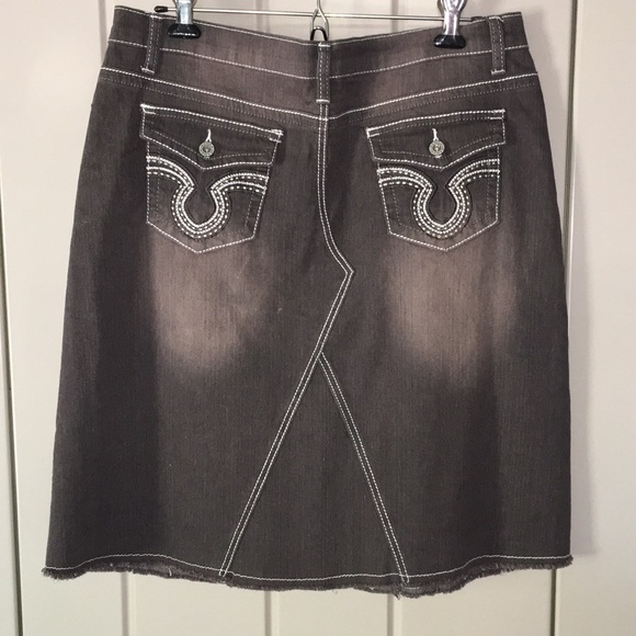 Be-Girl Midi Grey/Brown Skirt Size XL - Picture 4 of 7